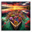 «Flower Boat» par Rey Klimt, art mural en verre acrylique-16775986