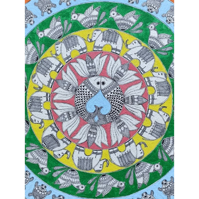La nature - art Godna | Acrylique sur papier | Par Abhilasha Raut