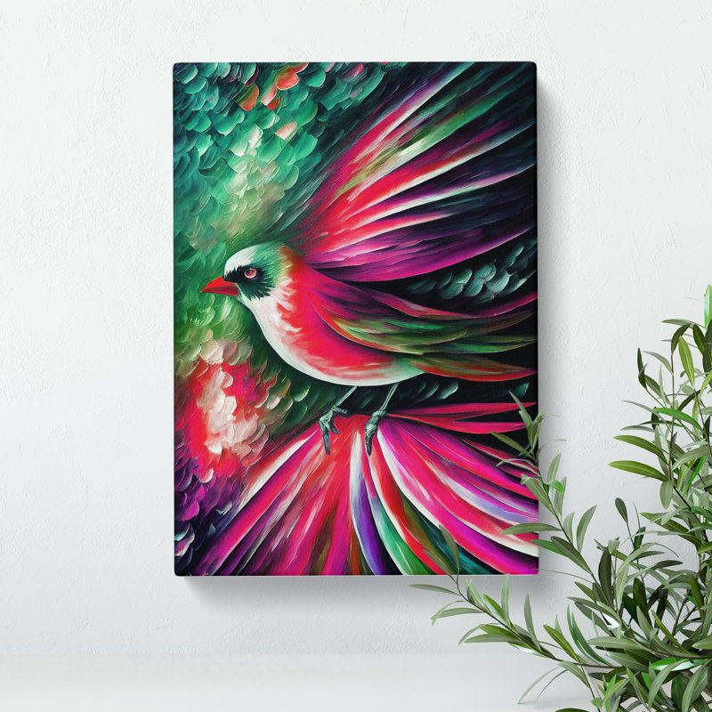 Bird Portrait No.2 - Print, No Matte, 50cm H x 35cm W x 3cm D, Wrapped Canvas