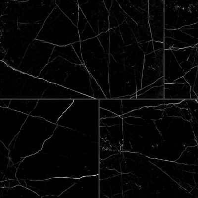 Bellagio Black Matte 24 in. x 48 in. Marble Look Porcelain Floor and Wall Tile (15.50 sq. ft./Case)