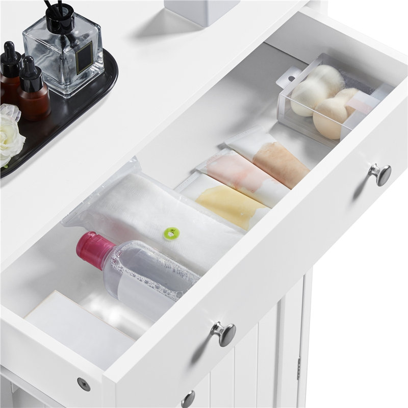 Calidia 2 Door Bathroom Storage with Adjustable Shelf, White