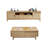 Ensemble de table de salon 2 pièces en bois massif