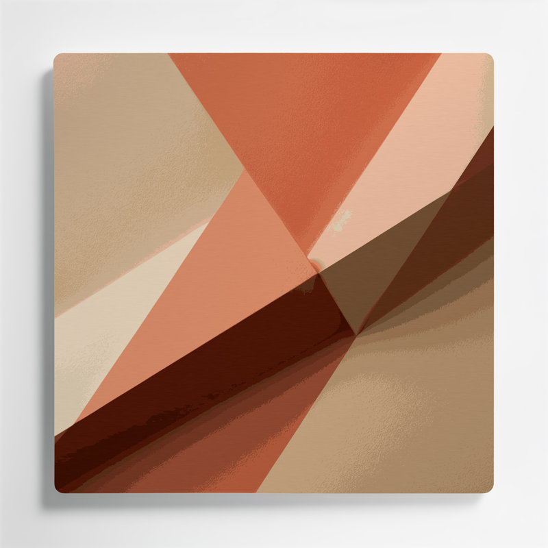 Minimalisme 28, art mural en métal brun, H 16 po x l 16 po
