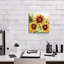  «Sunflower Trio» par Nicole DeCamp, art mural sur toile, 12 po x 12 po-982582873