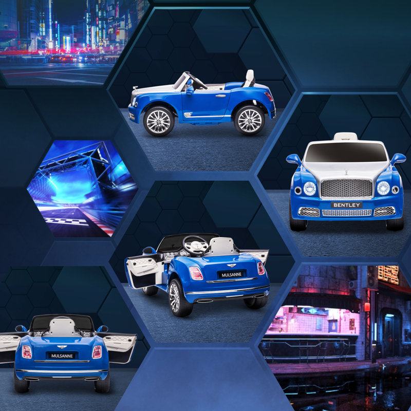Bentley Blue 12V Battery Powered Ride-On Car with Remote