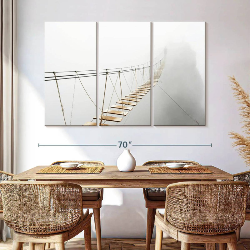 Lilie Foggy Suspension Bridge, 42" H x 65" W