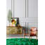 Trilogia Leather Geometric Area Rug in Emerald-1686891541