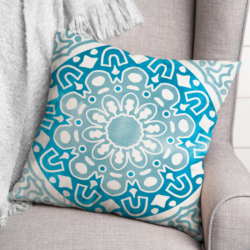 Housse et insert de coussin extérieur d'extérieur, Bleu sarcelle