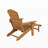 Lounge chair teak wood color, suitable for all seasons: Outdoor lounge chair, made of sturdy HIPS material, equipped with 304 stainless steel accessories.-996431877