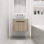 Ensemble de meuble-lavabo moderne 24 po avec lavabo en céramique, meuble-lavabo mural en chêne blanc avec porte à fermeture douce-1017120211-1017120205