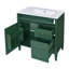 Meuble-lavabo de 30 po avec lavabo supérieur, meuble-lavabo moderne avec 2 tiroirs et tiroir escamotable, meuble-lavabo simple