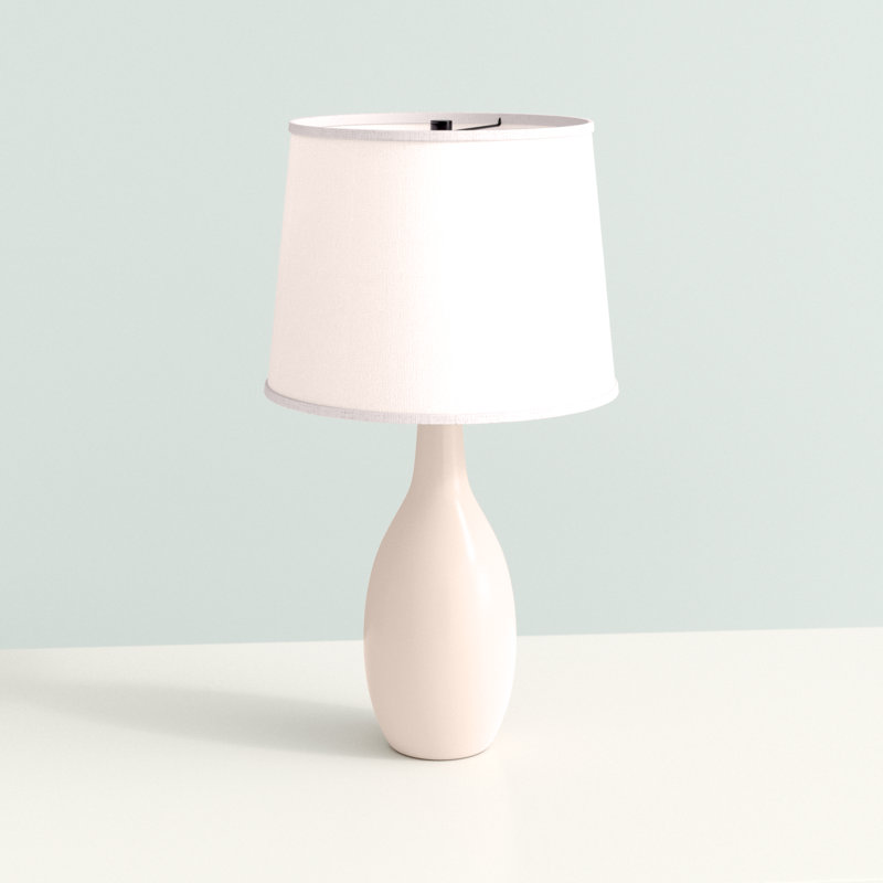 Abdiasis Ceramic Table Lamp, White