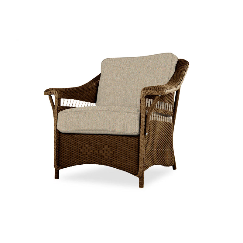 Nantucket Outdoor Lounge Chair, Remy Pebble, Linen