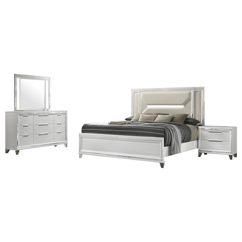Ensemble de chambre avec très grand lit 4 pièces Maomina, Très grand