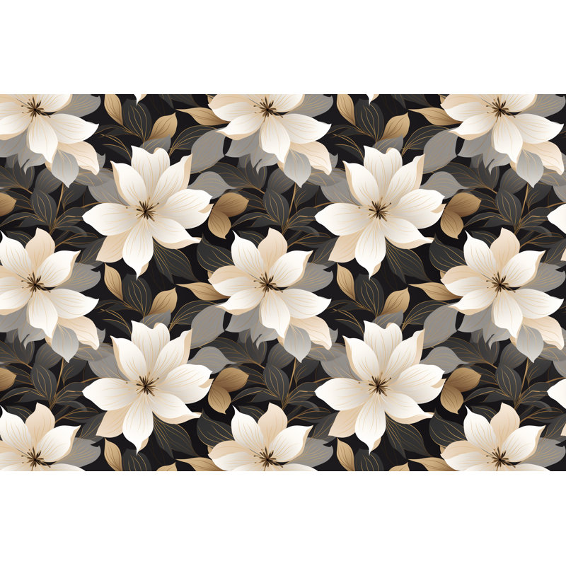 Rideaux à motif floral - 6124, L 20 po x L 82 po