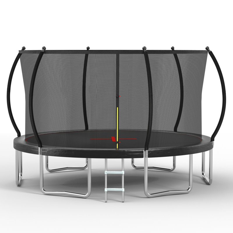 YC 14FT Trampoline Pumpkin- Standard- Black