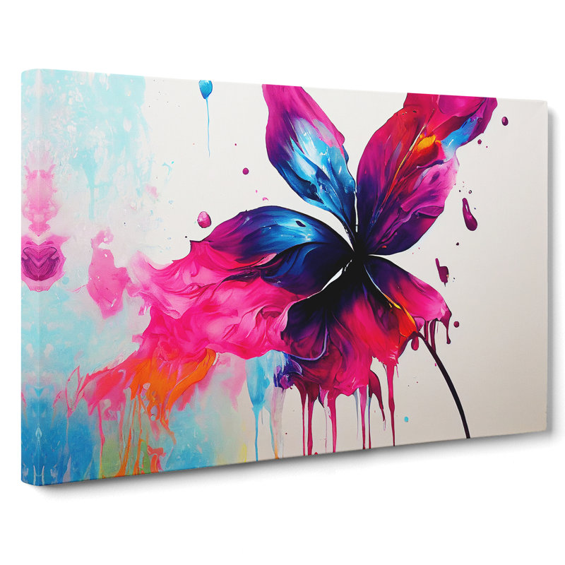Painted Flowers Vol.2 Abstract - Wrapped Canvas, 35cm H x 50cm W x 3cm D