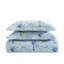 Laura Ashley Annalise Floral Grey Cotton Reversible Comforter Bonus Set-97843711-97843708