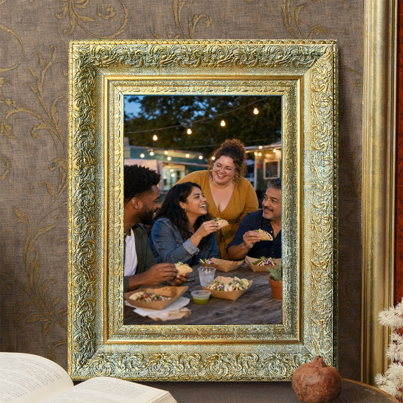 Cadre photo poli antique 1PC 11 po x 14 po avec fixation murale ou de table