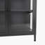 Armoire de rangement à quatre portes en verre avec tablettes réglables-975784912