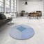 Tapis bleu/gris à motifs-757616414