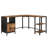 Emmet L-Shaped Metal Base Computer Desk