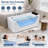 67" Whirlpool Rectangular Bathtub ,Hydrotherapy Jetted Bathtub with Glass Panel, 7 Jets,3-Side Apron,89 Gal. White