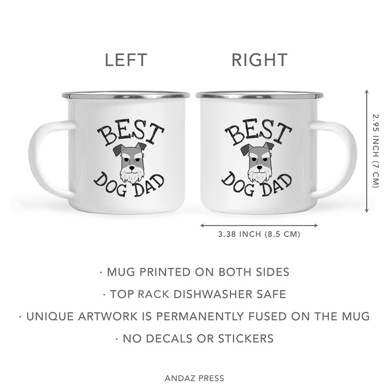 Grande tasse à café « Best Dog Dad », Schnauzer miniature