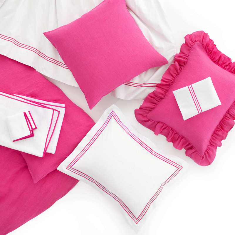 Trio Flat Sheet, Fuchsia, Full/Queen Flat Sheet
