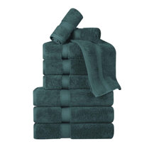 Premium Cotton 800 GSM Heavyweight Plush Luxury 9 Piece Bathroom Towel Set,  Latte Brown - Blue Nile Mills