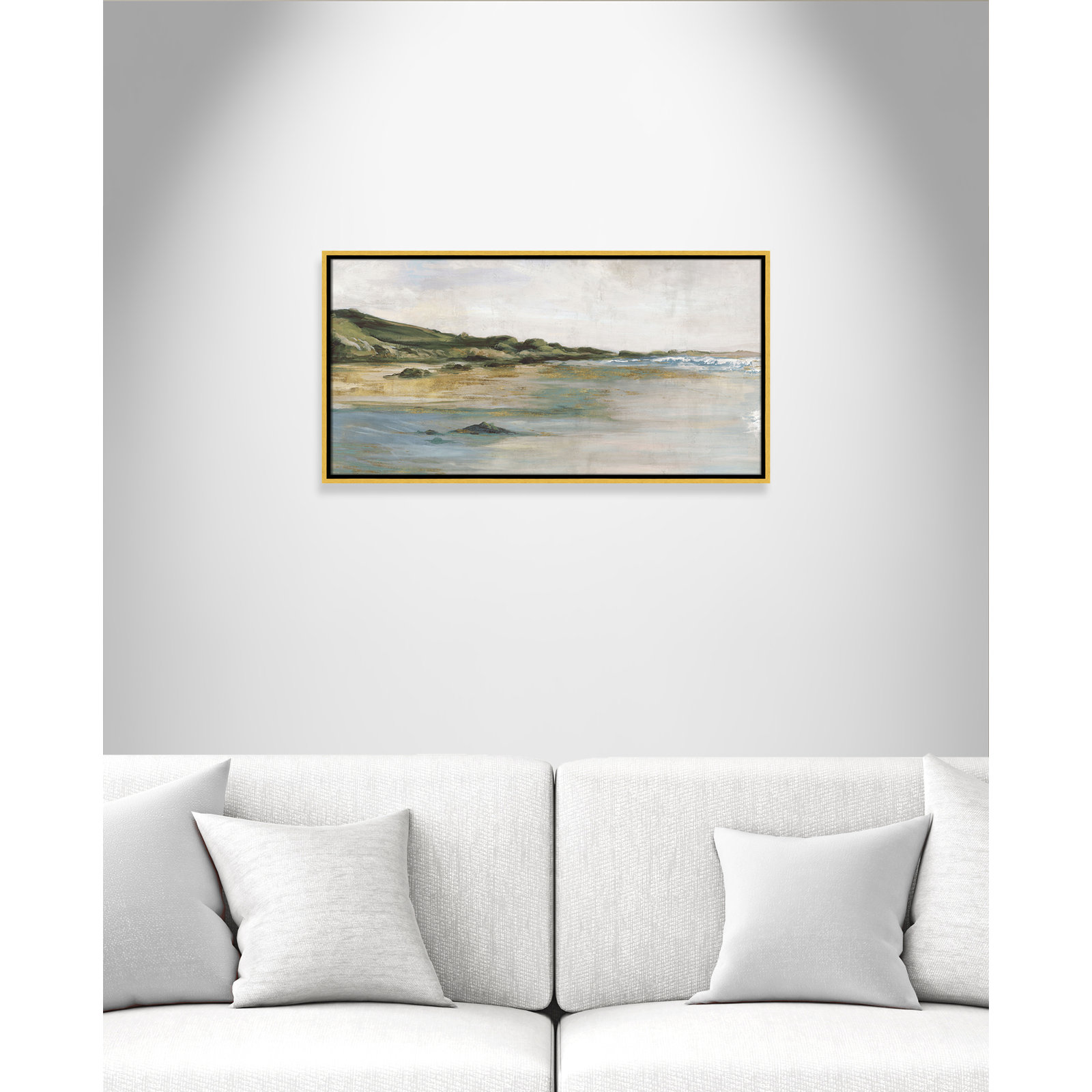 Cordoba "Tide's Edge" Print, 16.5" H x 31.5" W, Gold