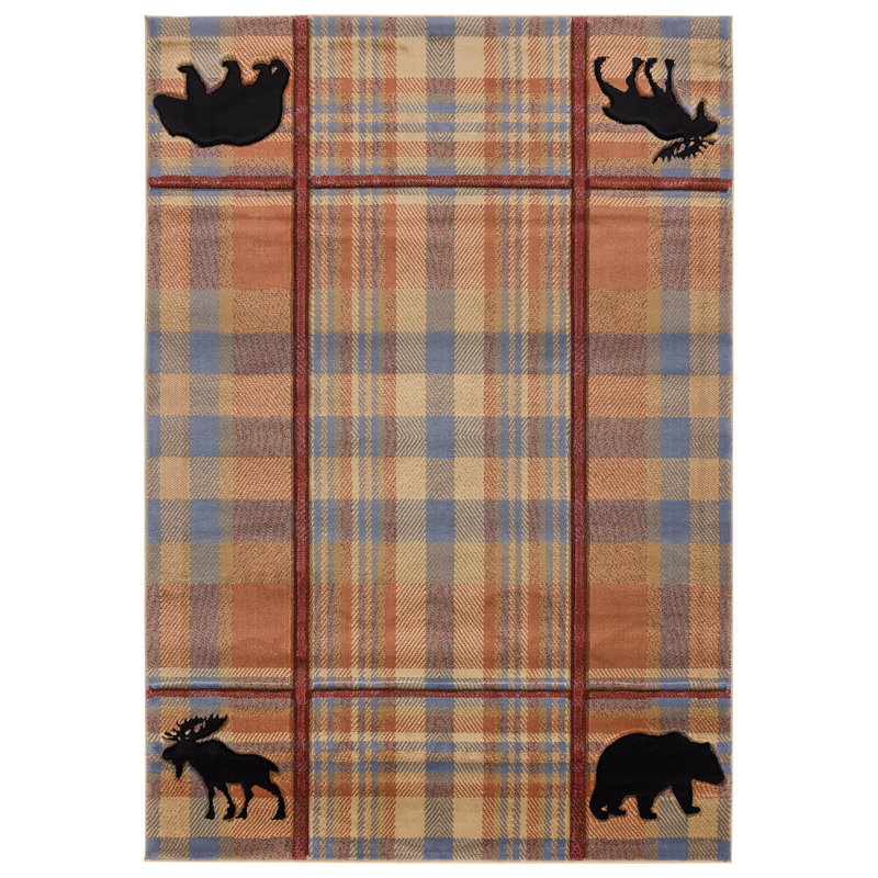 Engleman Plaid Water Resistant Kitchen Mat