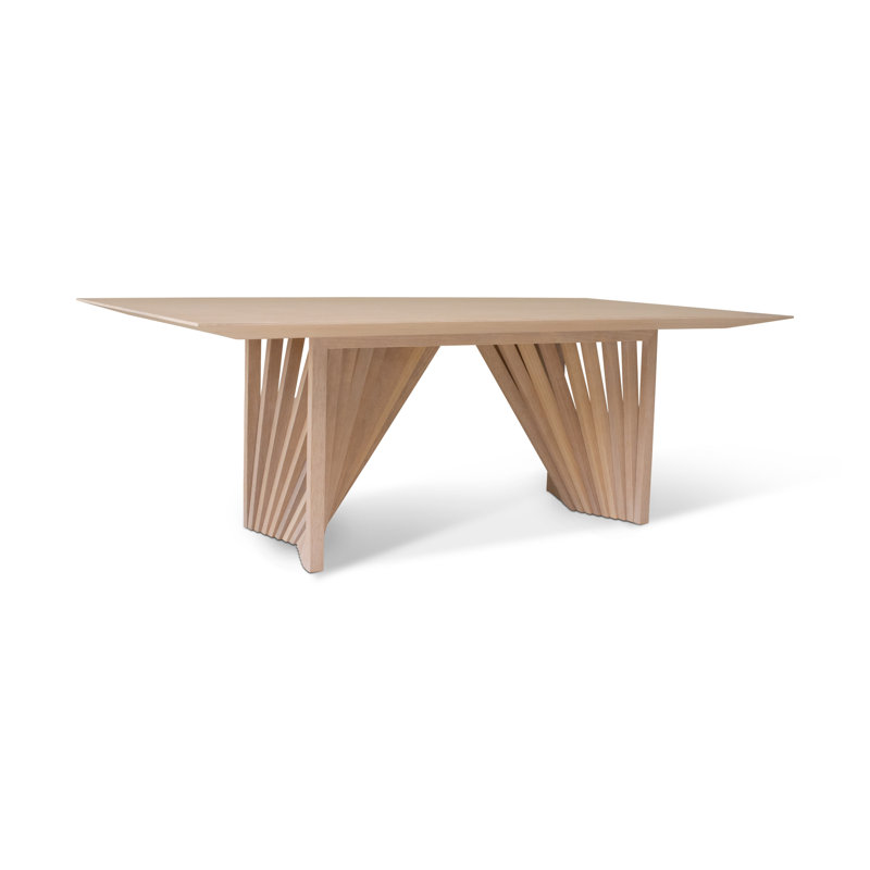 Modern Brazilian Laguna Glass Top Dining Table, Nevoa