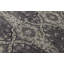 Wool Damask Area Rug in Charcoal/Ivory