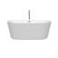 Baignoire de trempage autoportante en acrylique avec robinet 60 po. X 32 po. Carissa-23113208