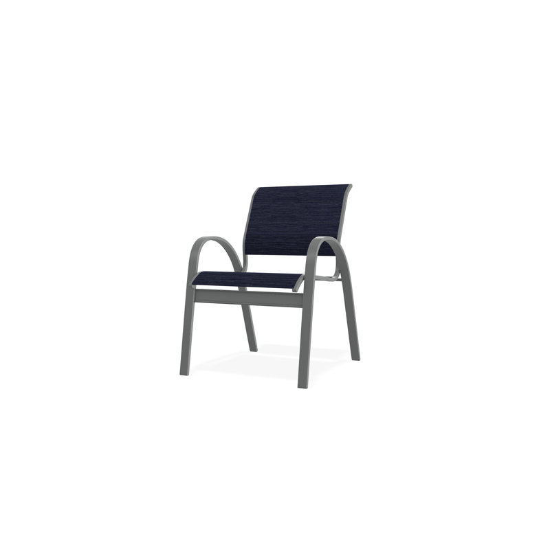 Aruba II Outdoor Dining Chair, Collect Indigo, Graphite