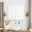 Appliques murales en laiton avec abat-jour tubulaire en verre, lumières de meuble-lavabo dorées de 19 po pour la salle de bain, le salon, le couloir, le foyer et l'escalier, ampoule E26 incluse, éclairage à 360 °-42362343
