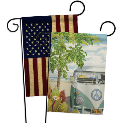 Hula-filles décoratifs en polyester de 2 côtés 19 x 13 po  drapeau de jardin