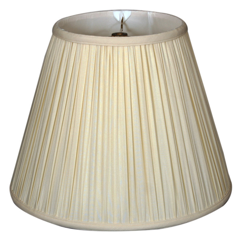 Silk Empire Lamp Shade, Eggshell/Off White, 14" H x 18" W x 18" D