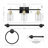 4-Piece Matte Black Bath Set