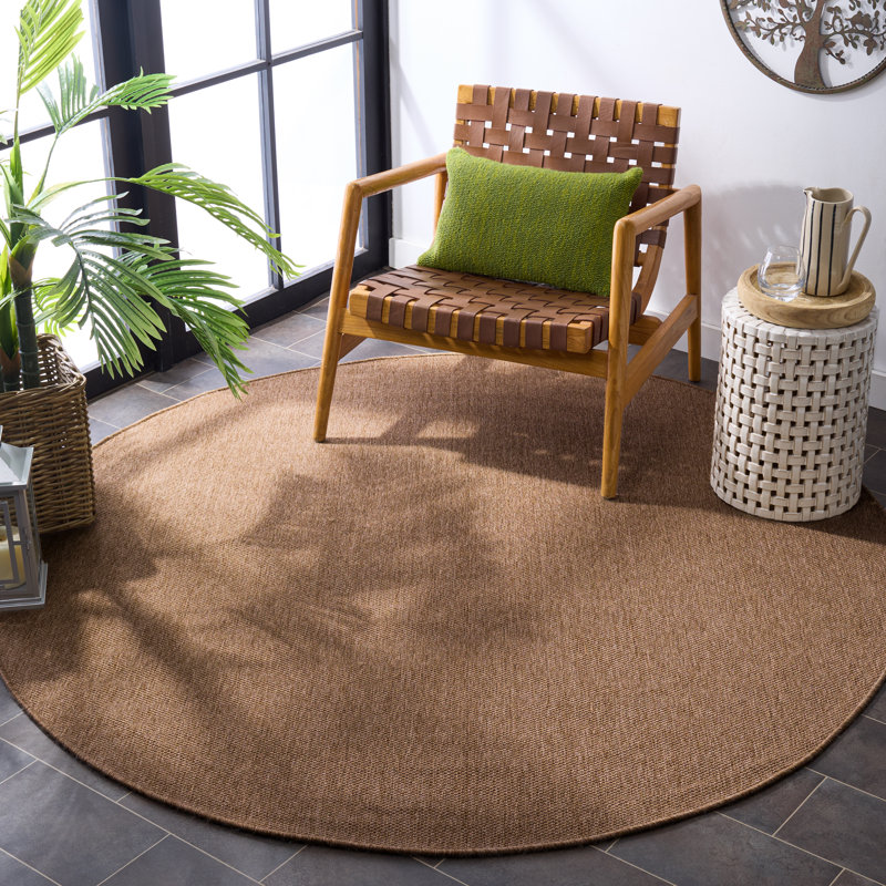 Sisal Performance 800 Performance Solid Color Indoor Rug, Round 6'7"