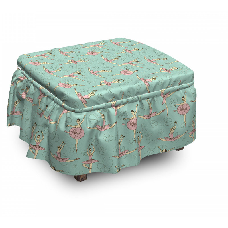 Housse pour repose-pieds ballerines en différentes poses