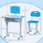 HOMCOM Kids Desk and Chair Set with Drawer, Book Stand, Pen Slot-513128916