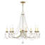 Lustre classique à 8 lumières de style bougie avec détails en cristal Fabio-1592067914