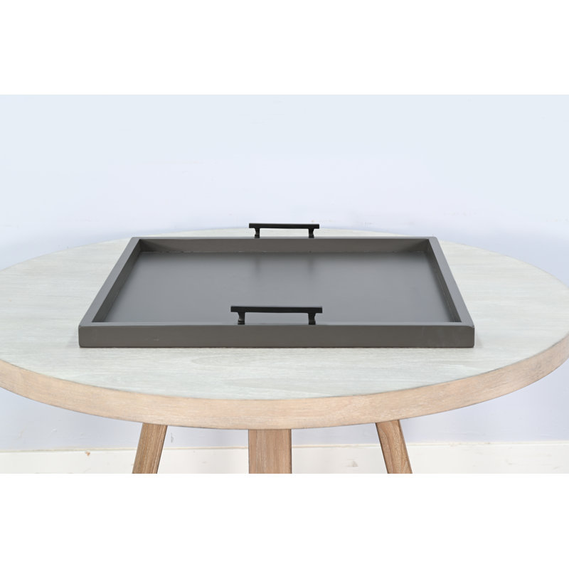 Asharna Wood Tray, Gray Wood