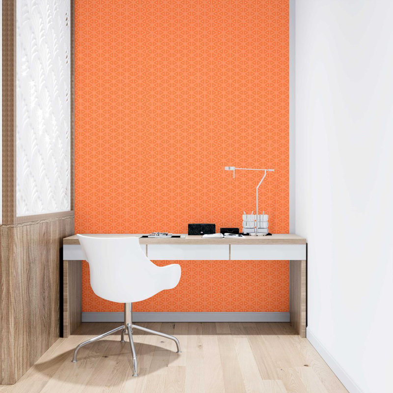 Rouleau de papier peint adhésif doux L 126 po x l 24 po, Orange