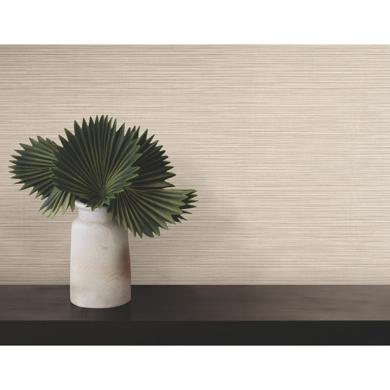 Lorn Light Brown Faux Grasscloth Wallpaper, Brown