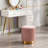 Ceilia 15.5" Wide Pleated Velvet Round Ottoman with Gold Base for Bedroom or Vanity-2112630137