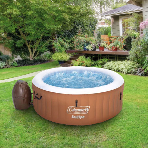 CO-Z 4 Person Portable Inflatable Hot Tub Spa w 120 Massage Jet & Pump &  Cover