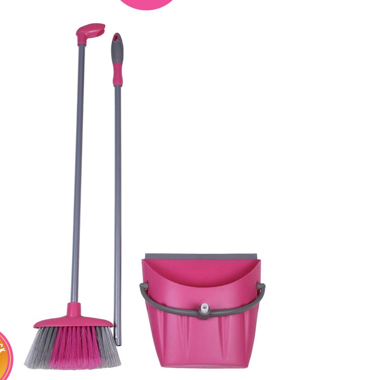 Broom and Dustpan Comb Set, Long Handle Sweeping Broom for Indoor, Broom & Dustpan  Set for